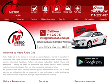 Tablet Screenshot of metrocab.com.pk